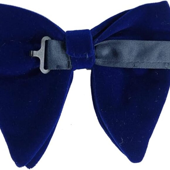 Velvet Bow Ties for Men Set Dark Blue - Picture 5 of 5